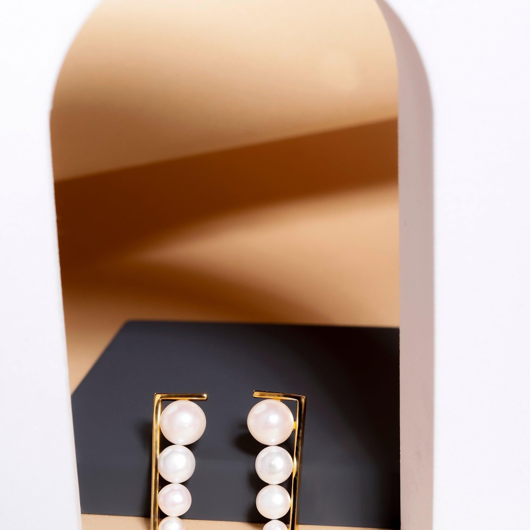 Modern Long Cascade 925 Silver Earrings - Diavo Jewels