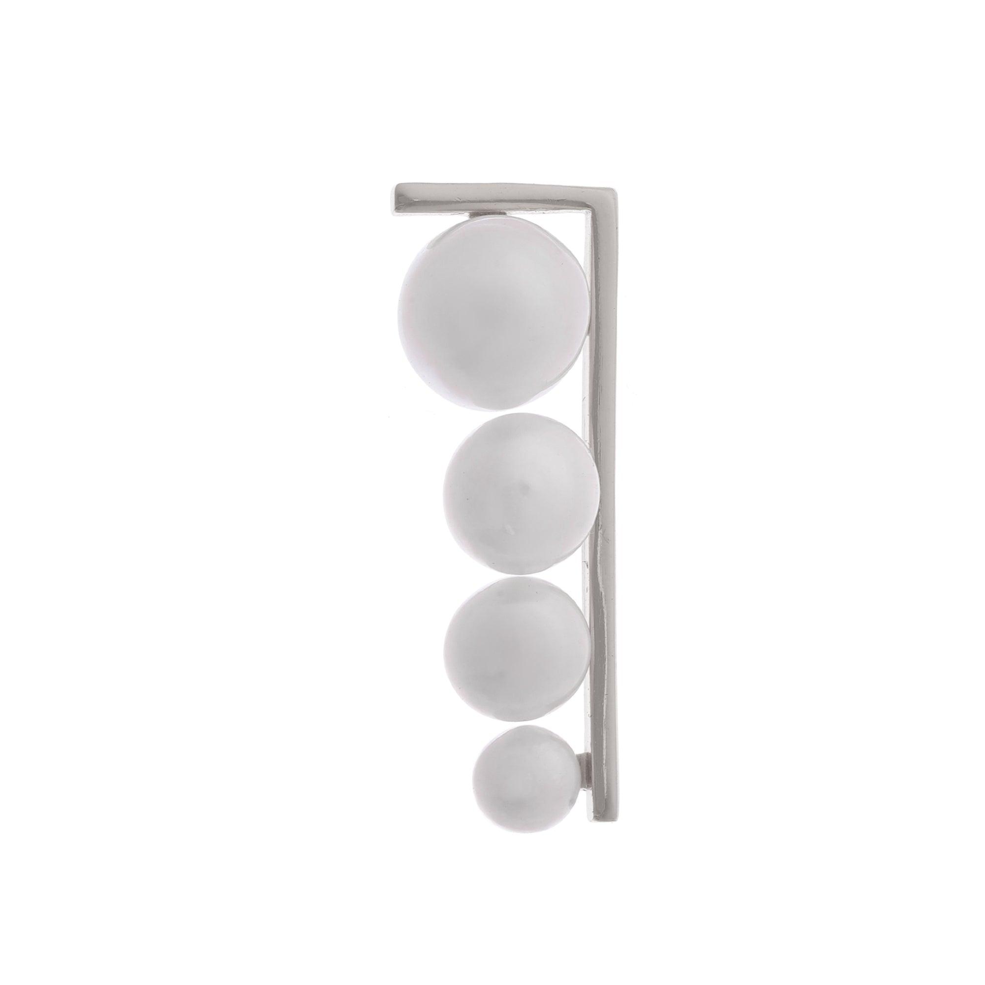 Modern Long Cascade 925 Silver Earrings - Diavo Jewels