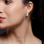 Celestial Pearl Crescent Earrings - Diavo Jewels