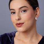 Celestial Pearl Crescent Earrings - Diavo Jewels