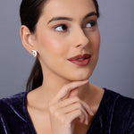 Celestial Pearl Crescent Earrings - Diavo Jewels