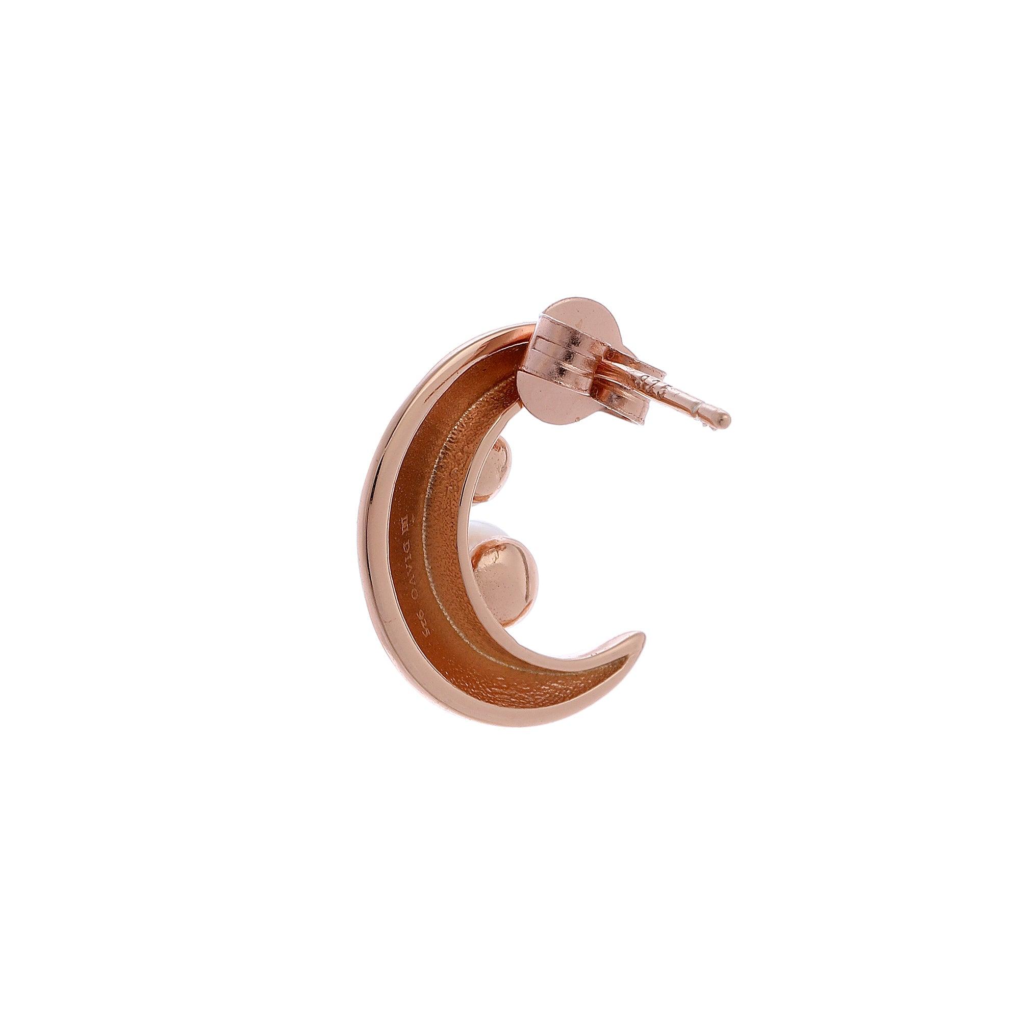 Celestial Pearl Crescent Earrings - Diavo Jewels