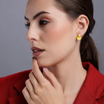 925 Silver Teddy Charm Pearl Earrings