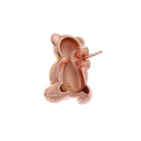 925 Silver Teddy Charm Pearl Earrings