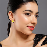 925 Silver Teddy Charm Pearl Earrings