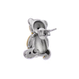 925 Silver Teddy Charm Pearl Earrings