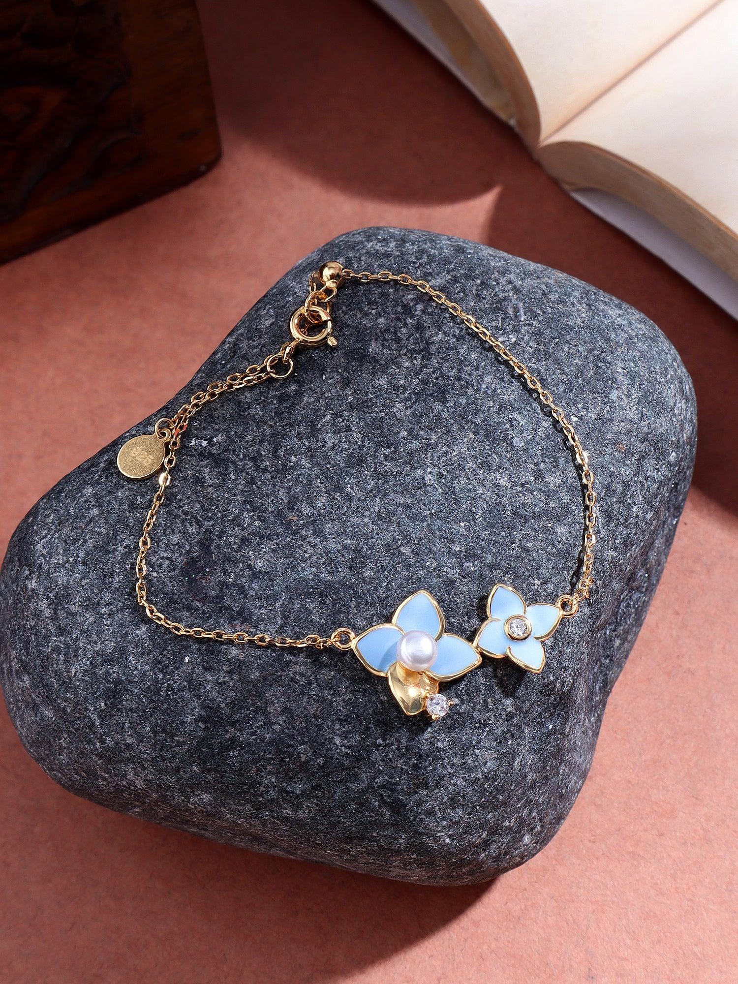 Stellar Flora Connection Silver Bracelet - Diavo Jewels