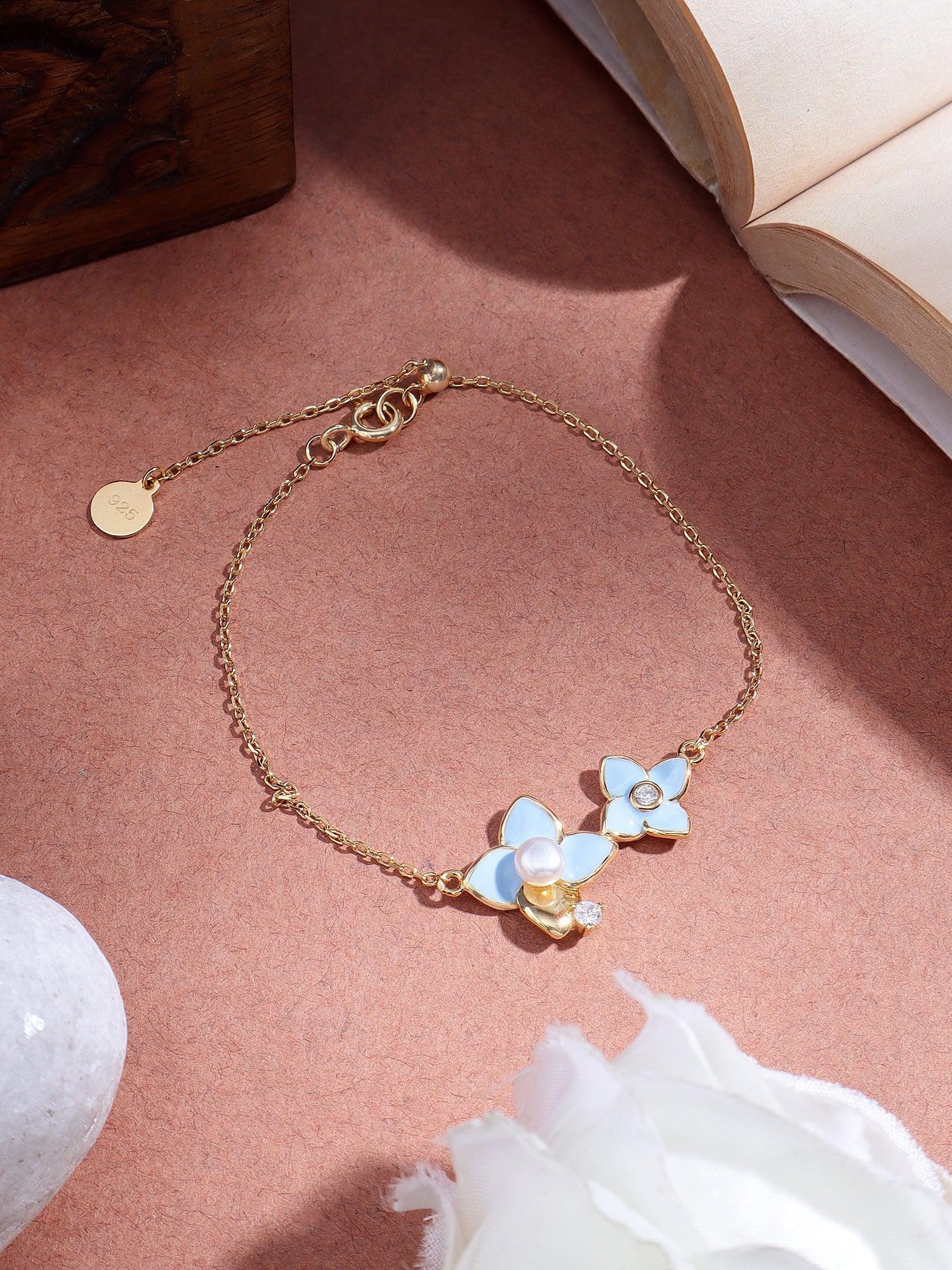 Stellar Flora Connection Silver Bracelet - Diavo Jewels