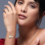 Stellar Flora Connection Silver Bracelet - Diavo Jewels