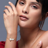 Stellar Flora Connection Silver Bracelet - Diavo Jewels