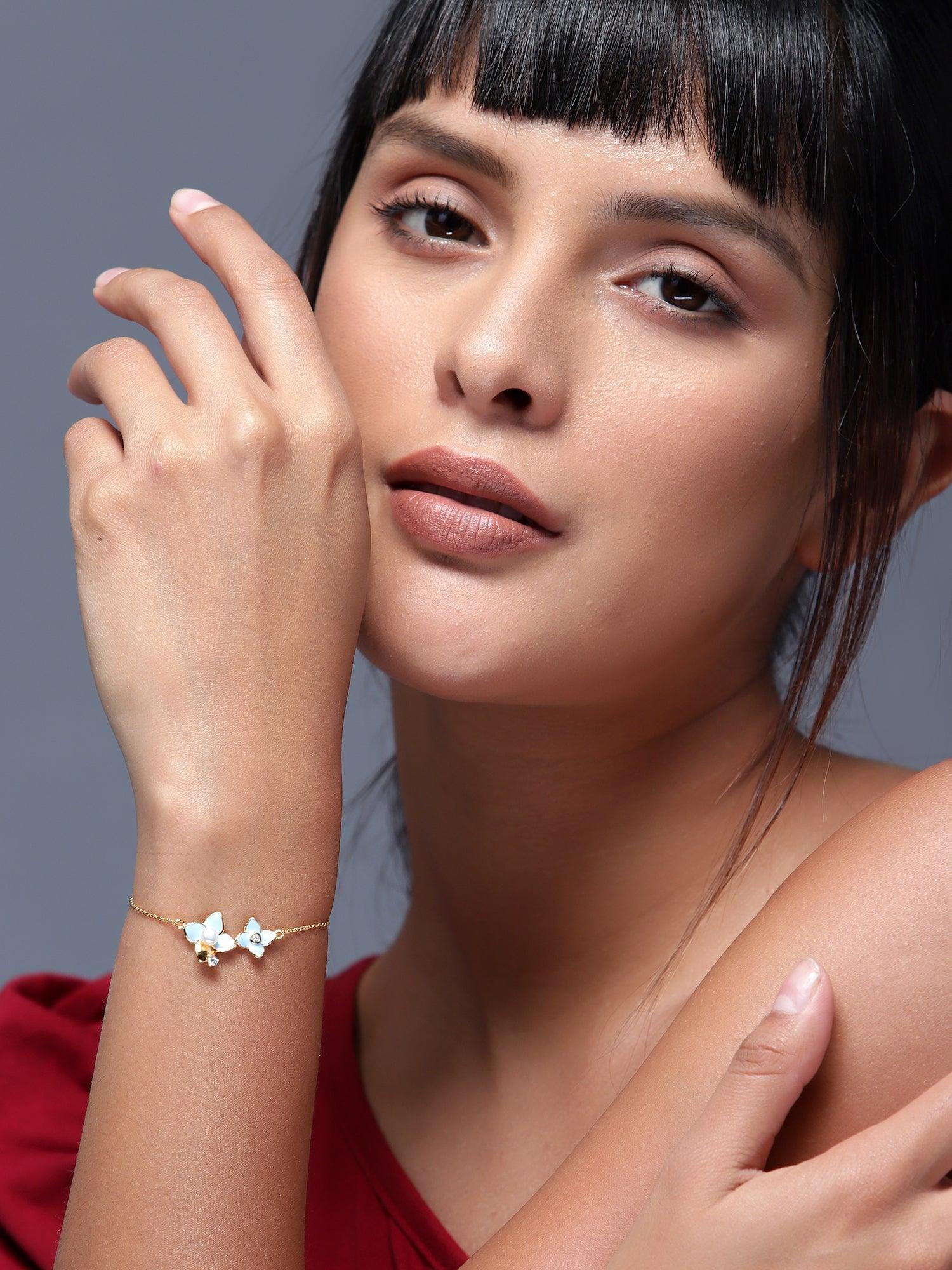 Stellar Flora Connection Silver Bracelet - Diavo Jewels
