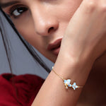 Stellar Flora Connection Silver Bracelet - Diavo Jewels