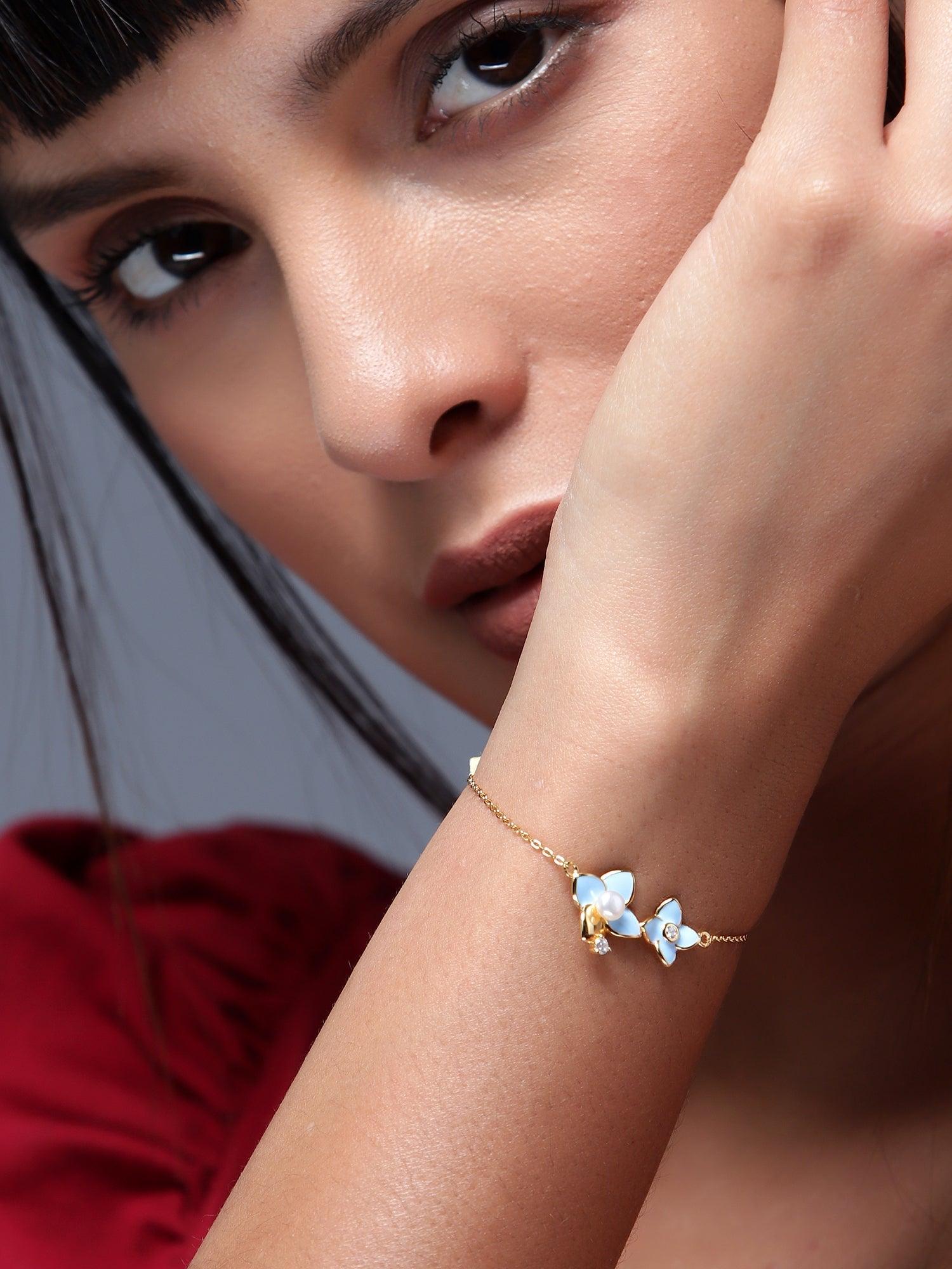 Stellar Flora Connection Silver Bracelet - Diavo Jewels