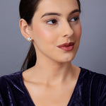 Ocean Petal Bloom Silver Earrings - Diavo Jewels