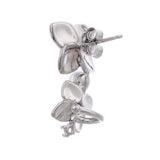 Ocean Petal Bloom Silver Earrings