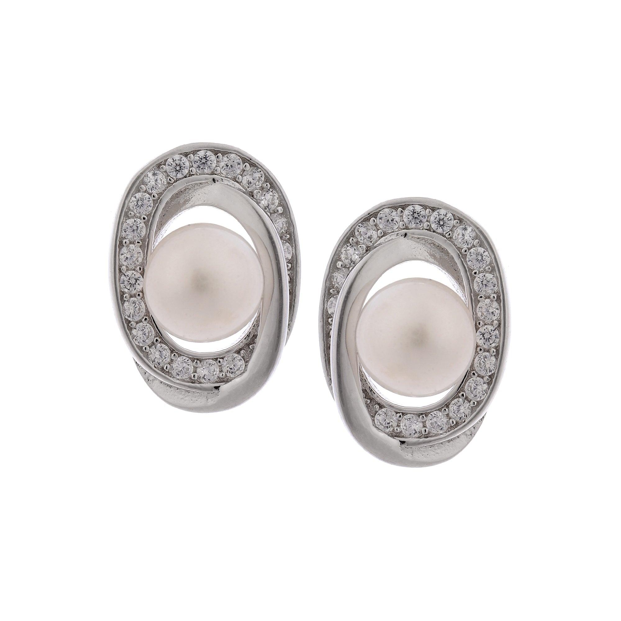 Aqua Swirl Symphony 925 Silver Earrings