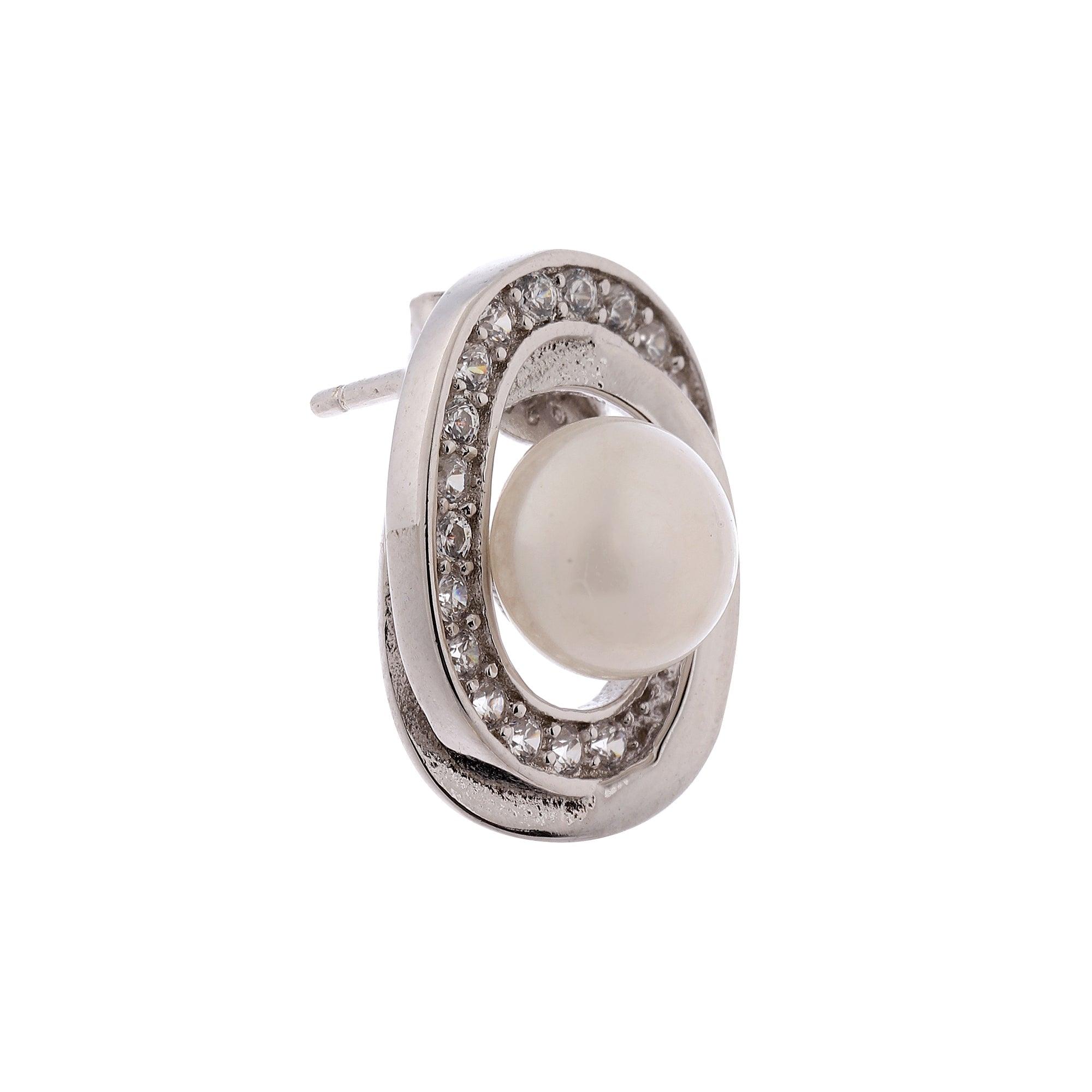 Aqua Swirl Symphony 925 Silver Earrings