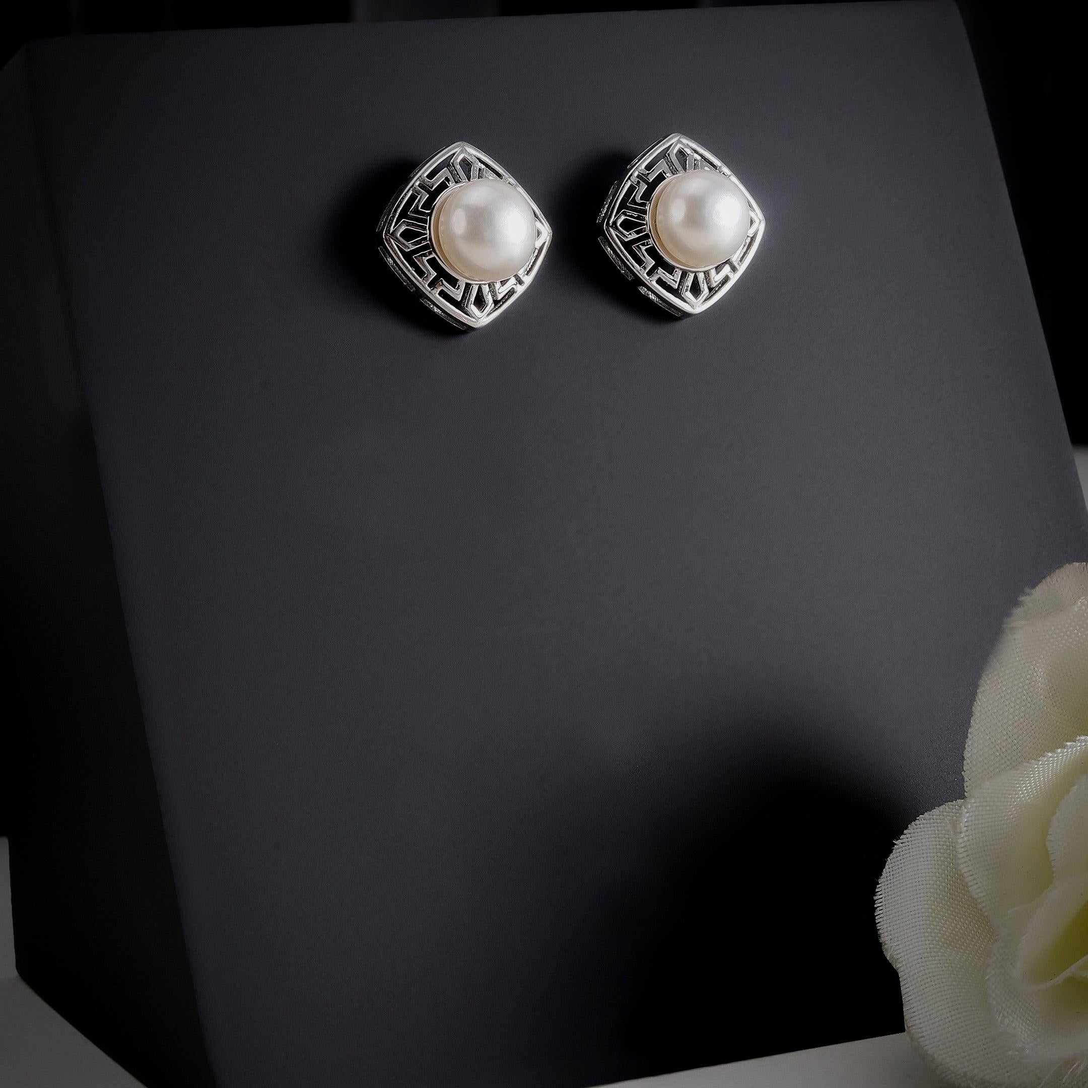 Eminent Sterling Silver Essence Earrings - Diavo Jewels