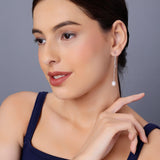 Dainty Circle & Pearl Drop 925 Silver Earrings - Diavo Jewels