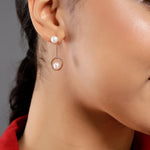 Swinging Pearl Cascade 925 Silver Earrings - Diavo Jewels