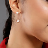 Swinging Pearl Cascade 925 Silver Earrings - Diavo Jewels