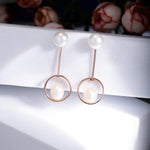 Swinging Pearl Cascade 925 Silver Earrings - Diavo Jewels
