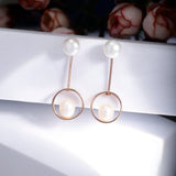 Swinging Pearl Cascade 925 Silver Earrings - Diavo Jewels