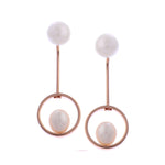 Swinging Pearl Cascade 925 Silver Earrings - Diavo Jewels