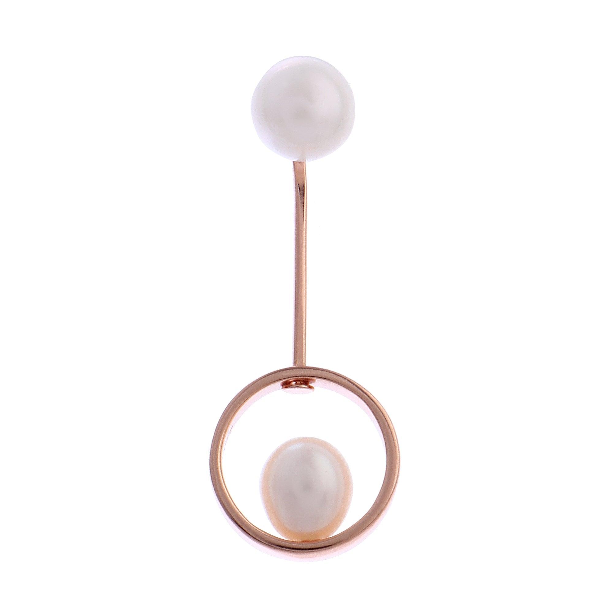 Swinging Pearl Cascade 925 Silver Earrings - Diavo Jewels