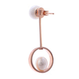 Swinging Pearl Cascade 925 Silver Earrings - Diavo Jewels