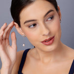 Shimmering Bow Sterling Silver Earrings - Diavo Jewels