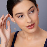 Shimmering Bow Sterling Silver Earrings - Diavo Jewels