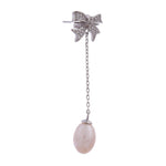 Shimmering Bow Sterling Silver Earrings - Diavo Jewels