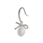 Ribboned Radiance 925 Silver Long Earrings - Diavo Jewels