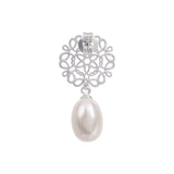 Intricate Reverie: 925 Silver Earrings with Exquisite Pearl Drop
