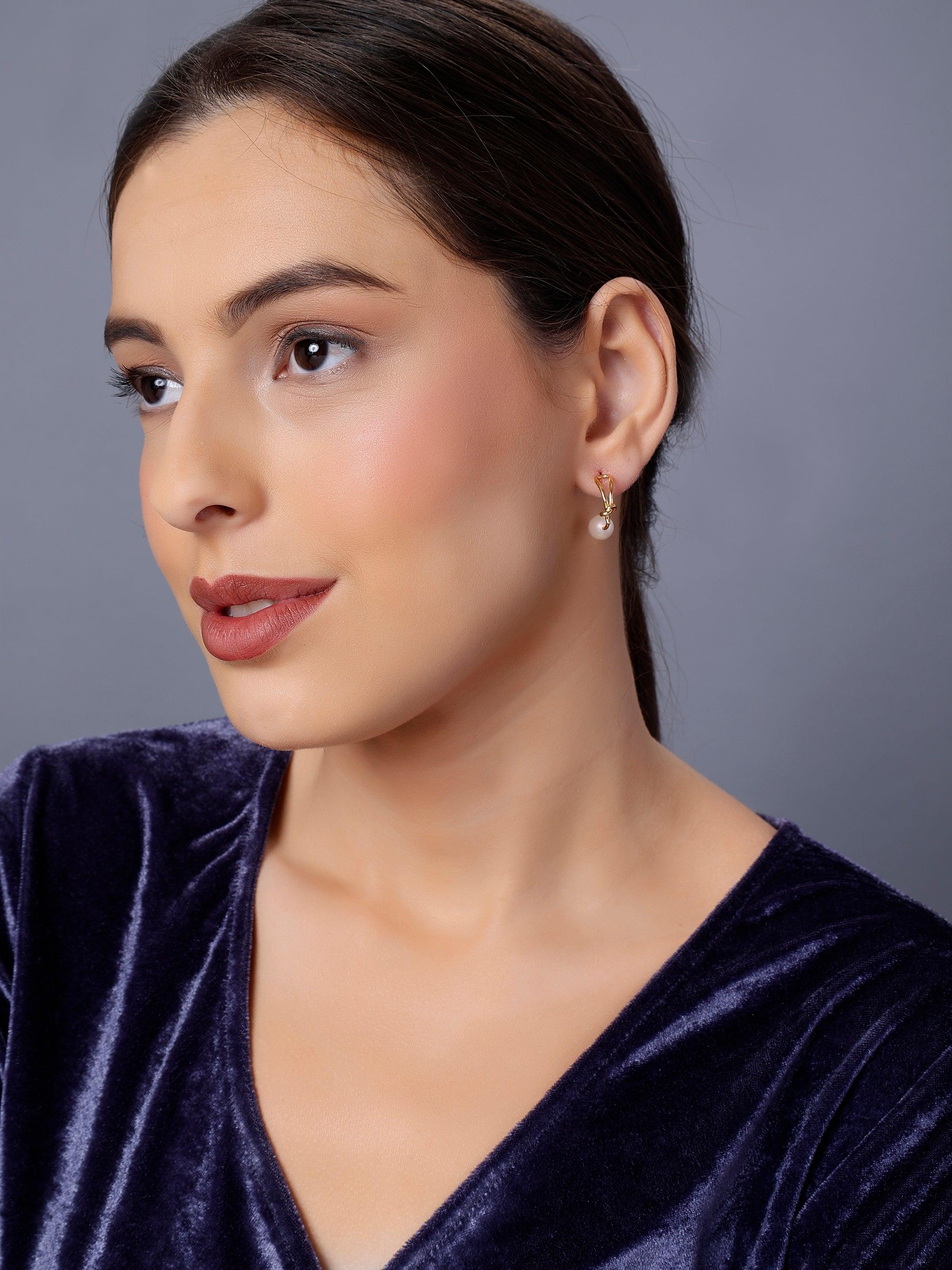 Knotted 925 Silver Earrings - Diavo Jewels