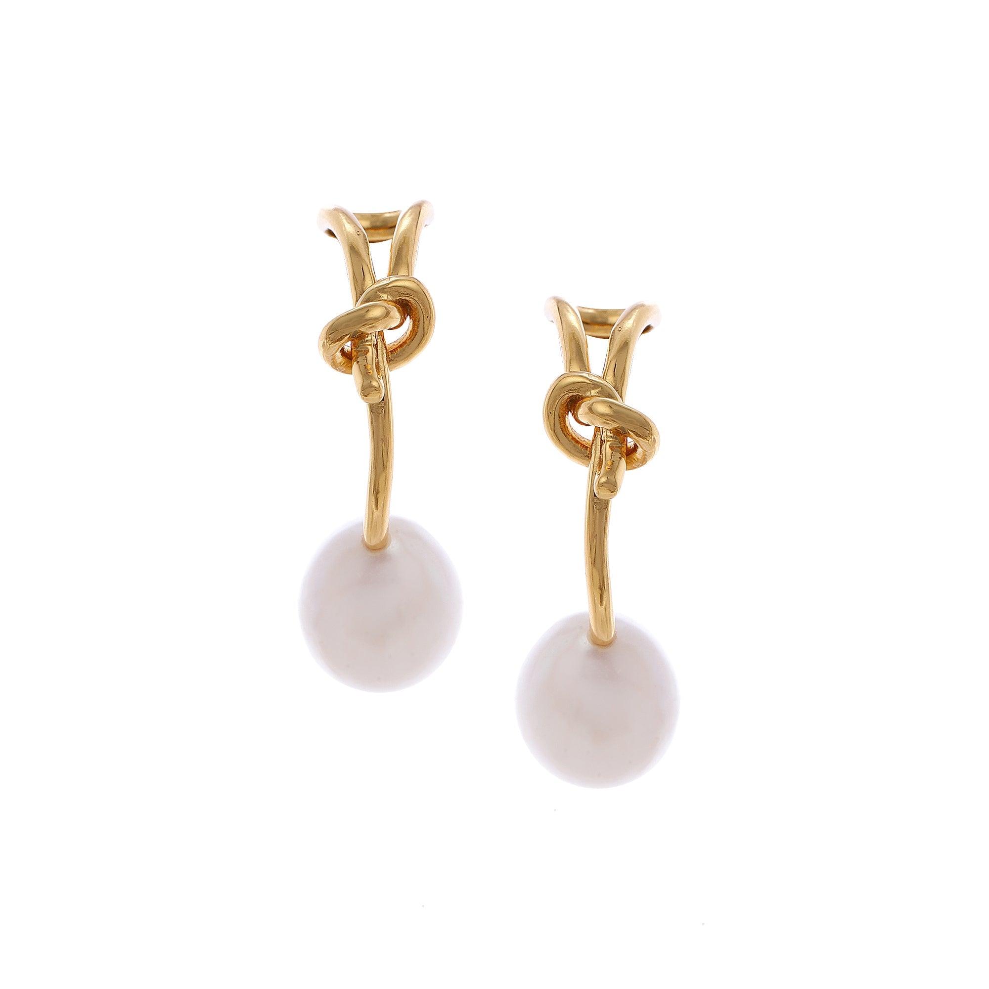 Knotted 925 Silver Earrings - Diavo Jewels