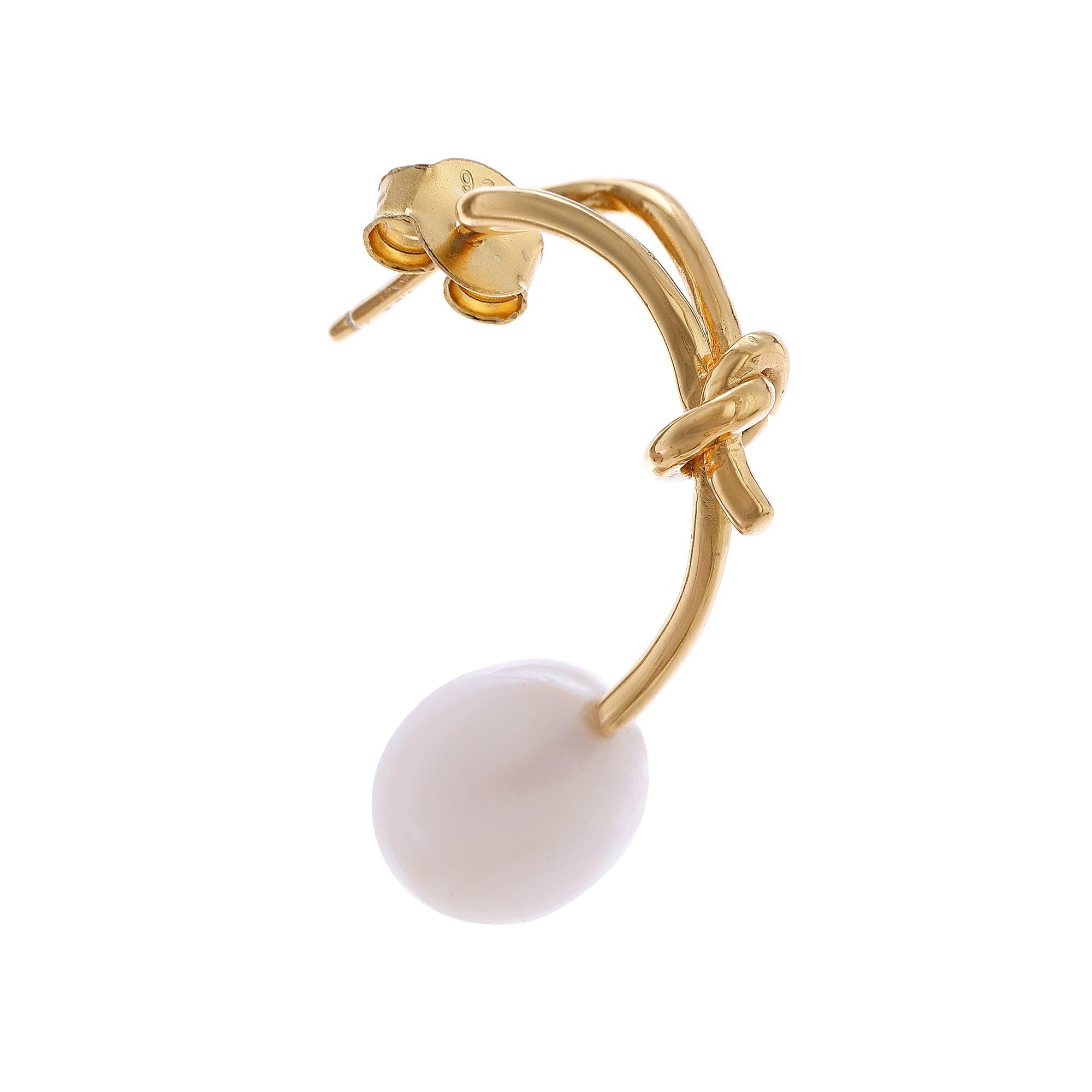Knotted 925 Silver Earrings - Diavo Jewels
