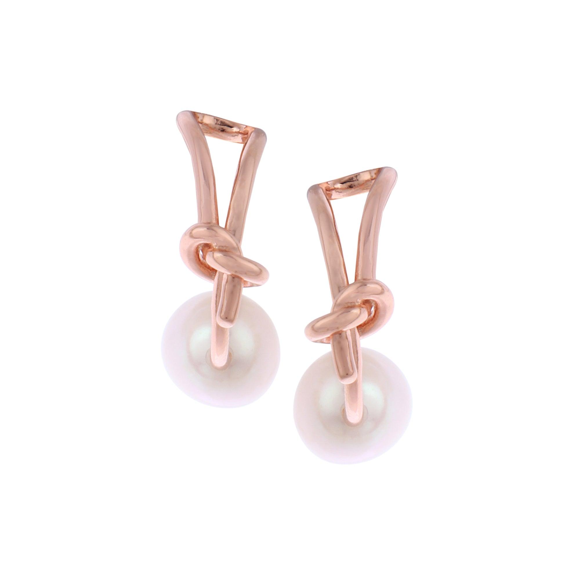 Knotted 925 Silver Earrings - Diavo Jewels