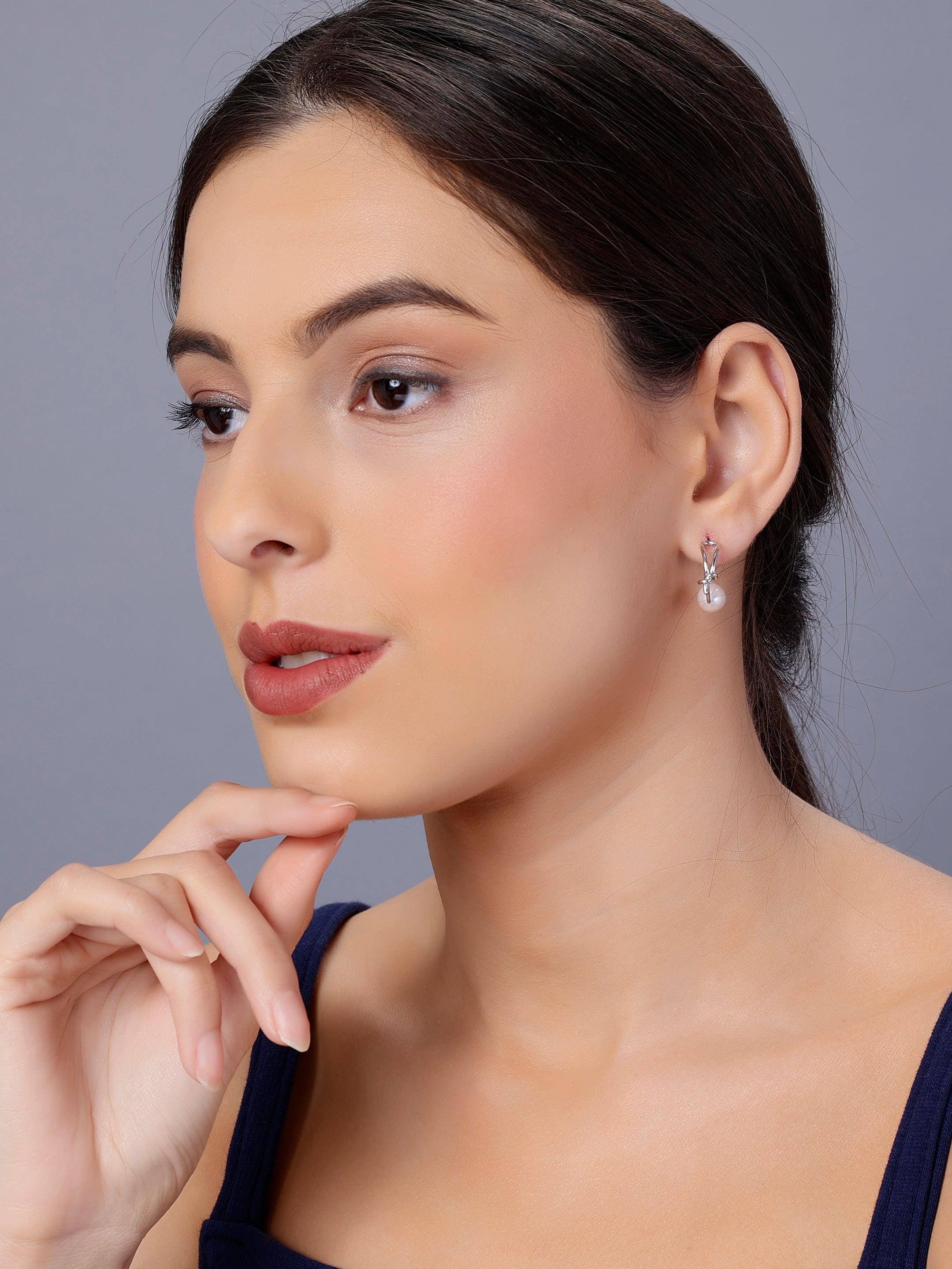 Knotted 925 Silver Earrings - Diavo Jewels