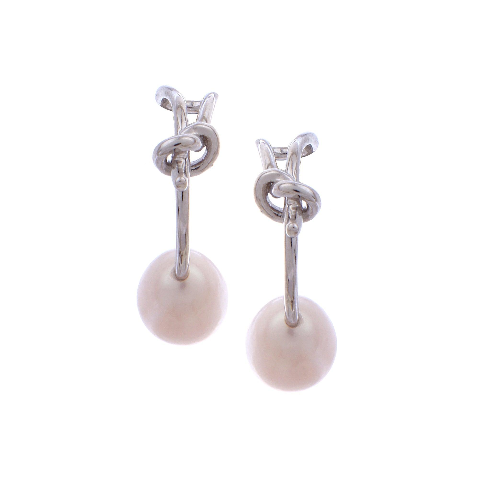 Knotted 925 Silver Earrings - Diavo Jewels
