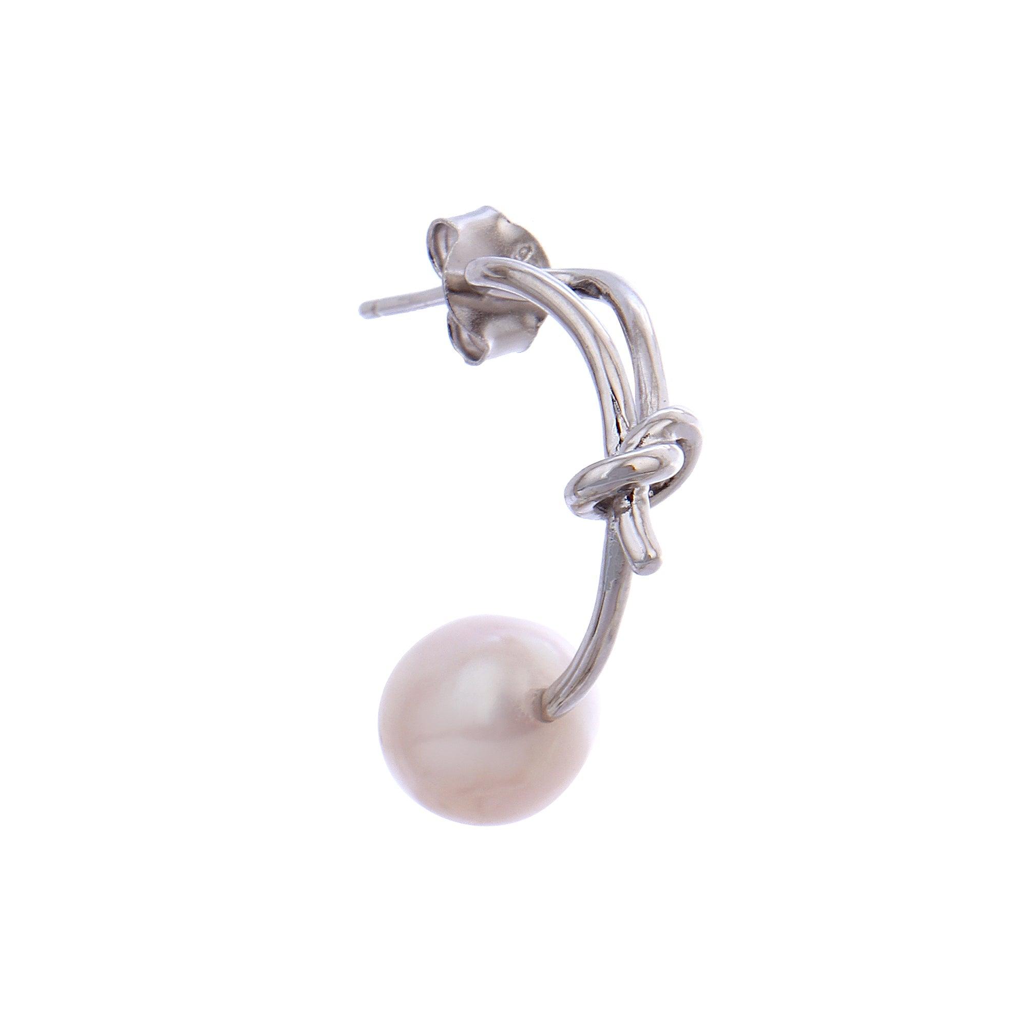 Knotted 925 Silver Earrings - Diavo Jewels
