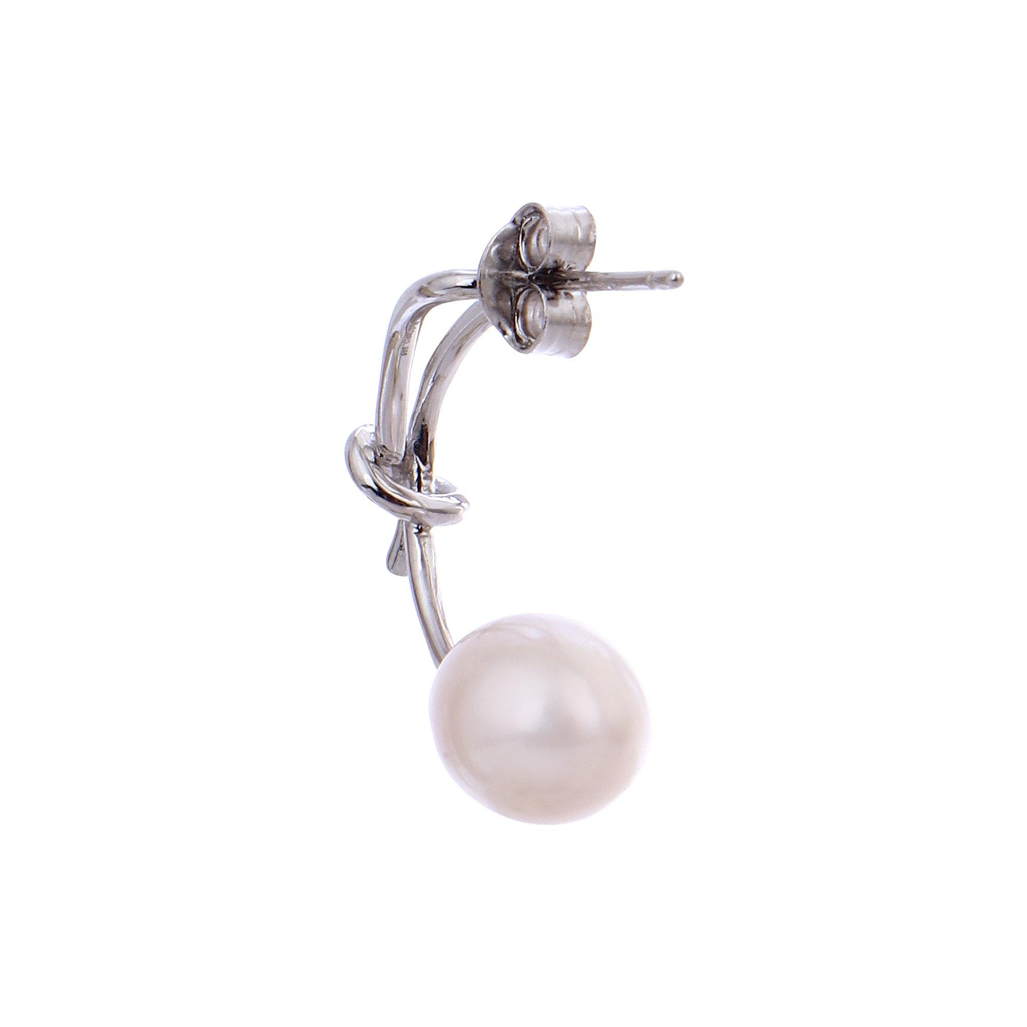 Knotted 925 Silver Earrings - Diavo Jewels