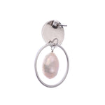 Coin Reflection Round Rings 925 Silver Earrings - Diavo Jewels