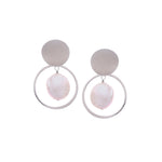 Coin Reflection Round Rings 925 Silver Earrings - Diavo Jewels