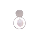 Coin Reflection Round Rings 925 Silver Earrings - Diavo Jewels