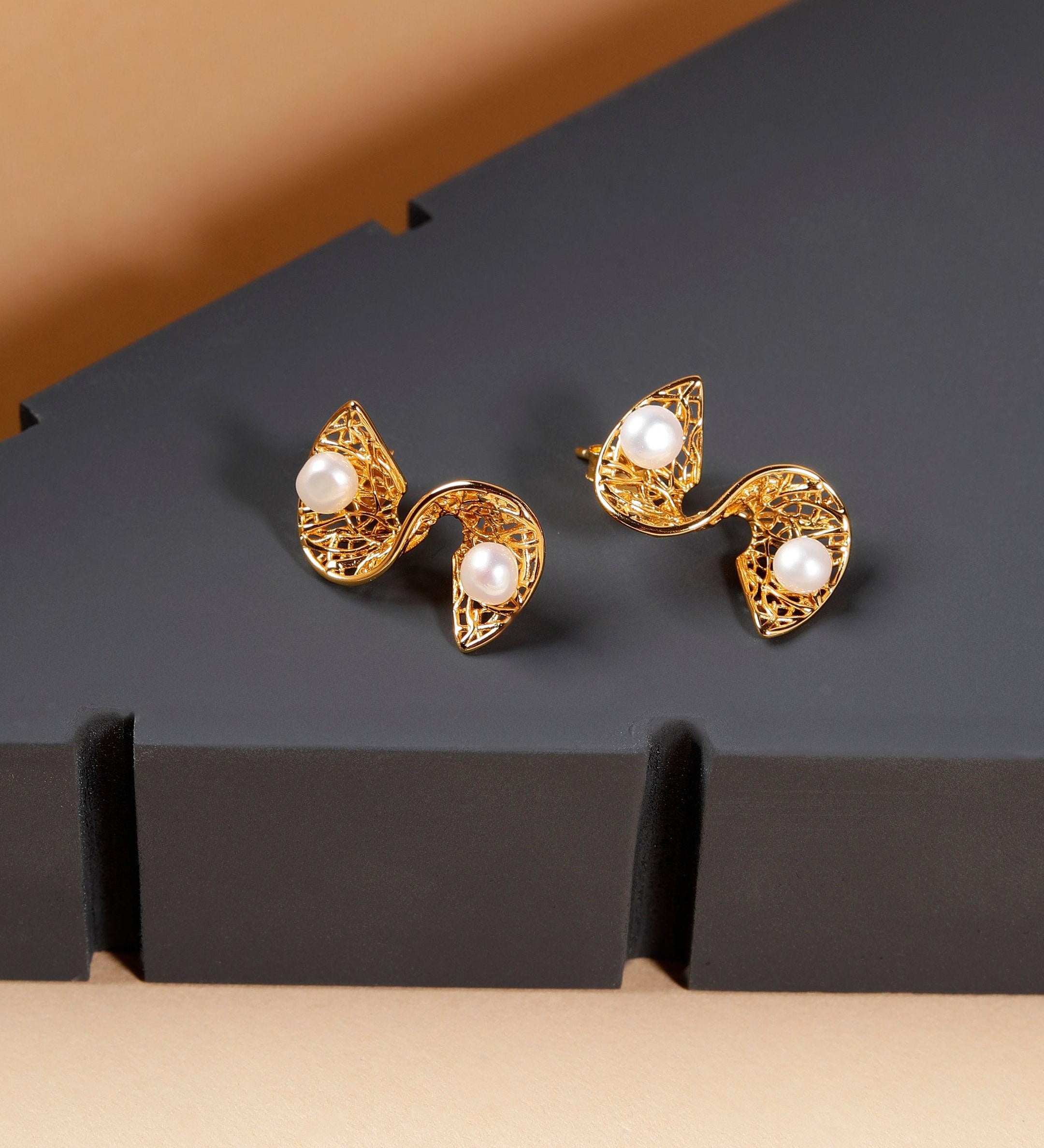 S-shaped 925 silver earrings - Diavo Jewels