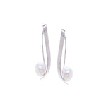 Luminous Cursive 925 Silver Earrings - Diavo Jewels