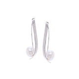 Luminous Cursive 925 Silver Earrings - Diavo Jewels