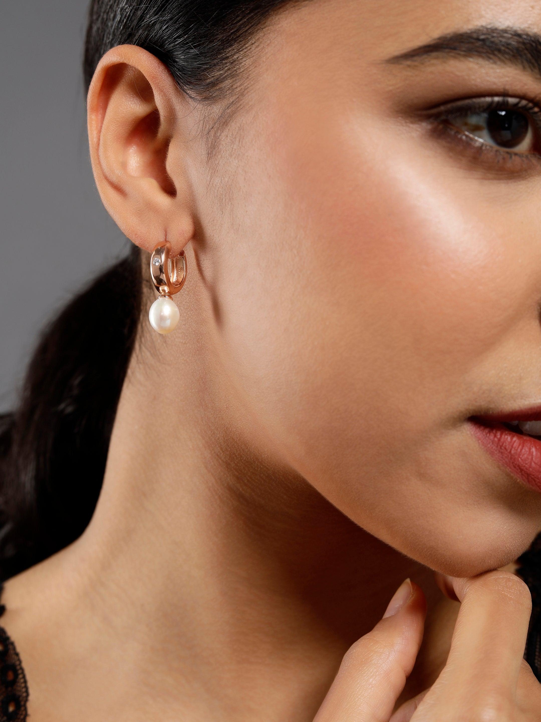 Lock of Elegance: 925 Silver Earrings - Diavo Jewels